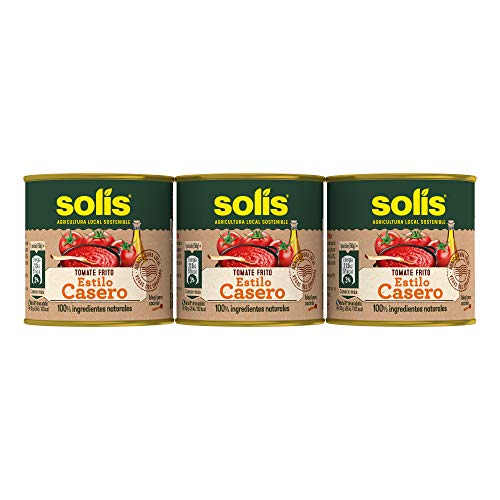 Solís Tomate Frito Estílo Casero - Paquete de 6 x 3 latas de 100 gr - Total: 1.8 kg