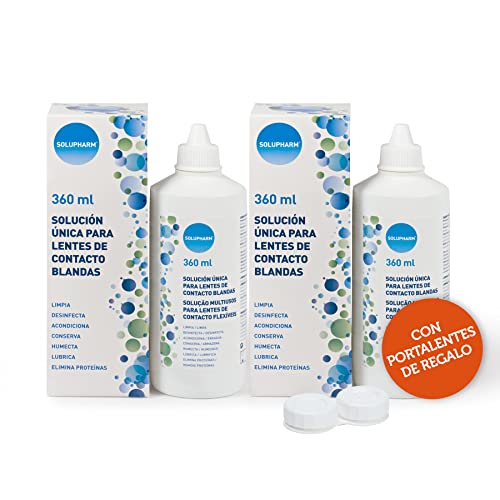 Solupharm Solución Única para Lentes de Contacto Blandas - Paquete de 2 x 360 ml - Total: 720 ml