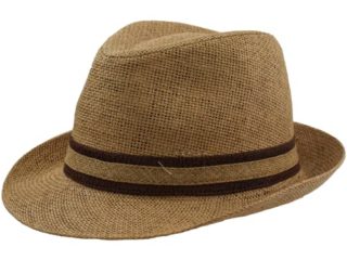 Sombrero Paja Hombre Mujer Fedora Borsalino Trilby Gorra Panamá Verano Playa ala Corta Moda Unisex (LU03047, 57cm)