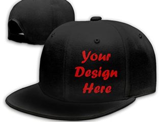 Sombrero personalizado Hip Hop Gorra de béisbol Diseño de sus propios gorras planas Sombreros ajustables personalizados Snapback para hombres, Negro, Talla única