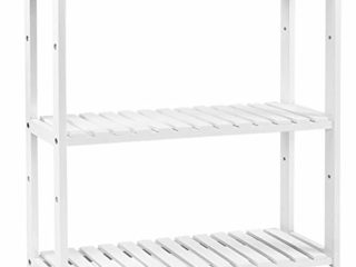 SONGMICS Estantería de Bambú para Baño, Librería, Organizador, Estantería de Pared, 60 x 15 x 54 cm BCB13W