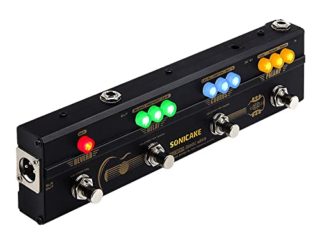 SONICAKE Multiefectos pedal de Guitarra acustica Sonic Wood Preamp Chorus Delay Reverb Pedal de efecto con salida XLR
