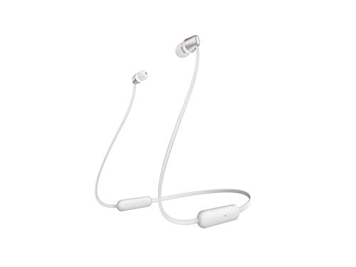 Sony WI-C310 Auriculares intrauditivos inalámbricos Bluetooth con micrófono/control remoto, plateado/blanco (renovado)