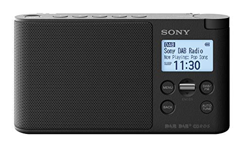 Sony XDRS41DB.EU8 - Radio portátil Digital (Dab/Dab+/FM, Altavoz, 5 presintonías Digitales y 5 analógicas, Pantalla LCD, Temporizador, Adaptador CA) Negro