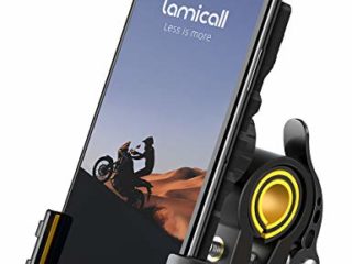 Soporte Movil Bicicleta, Lamicall Soporte Motocicleta - Rotación 360° Soporte Manillar para iPhone 13 Pro Max, 12 Pro Max, Mini, 11, XS Max XR X 8 7 6S, Samsung S10 S9 S8, Huawei, 4.7-6.8" Smartphones