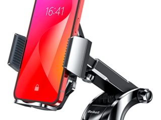 Soporte Móvil Coche, Beikell Soporte del Coche Móvil Universal para Parabrisas y Salpicadero con Ventosa de Gel Fuerte y Brazo Ajustable Giro 360 Grado para Phone X/8/7/6 y Más