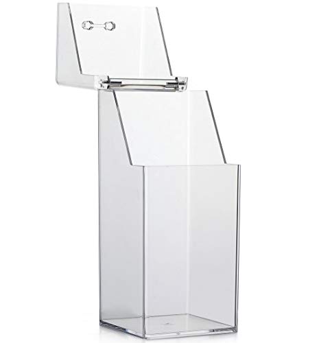 Soporte para brochas de maquillaje a prueba de polvo, organizador de brochas de acrílico transparente, organizador de brochas con tapa, contenedores de brochas de maquillaje para baño