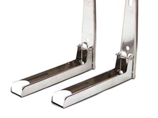 Soporte para Horno y Microondas Soporte Microondas Pared Acero Inoxidable Estante para Colgar Microondas, carga máxima 35 kg, Plateado 507251