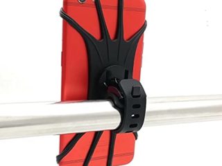 Soporte para Movil Bicicleta,Soporte Movil Moto,GPS Universal Rotación 360° Manillar,Soporte Desmontable Moto,Bici,Soporte Movil Carrito Bebe,Ajustable Silicona 4.5"-6.5"