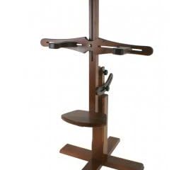 Soporte Regulable de Madera Encaje de bolillos con prensores Soporte bolillera para labores de Encaje. Medidas: 94x46x46 cm.