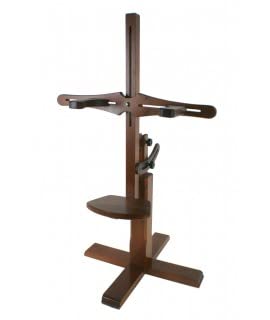 Soporte Regulable de Madera Encaje de bolillos con prensores Soporte bolillera para labores de Encaje. Medidas: 94x46x46 cm.