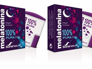 Soria Natural - Melatonina - Complemento alimenticio - Regulacion del sueño, insomnio - 180 comprimidos 1 mg cada comprimido - Jet-lag - Antiedad (PACK2)