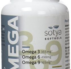 Sotya Omega 3 6 9 Capsulas Blandas - Complemento Alimenticio Elaborado con Aceites Vegetales y Pescado - Rico en Ácidos Grasos Esenciales – 50 Perlas de 1400mg – Alto Contenido en EPA, DHA, LA y GLA