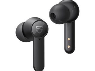 SoundPEATS Q Auriculares Bluetooth 5.0, Auriculares Inalambricos Bluetooth IPX5 10mm Driver Reducción de Ruido de Llamada con 4-Mic, Auriculares Deportivos Carga Inalámbrica USB-C Total 21 Horas