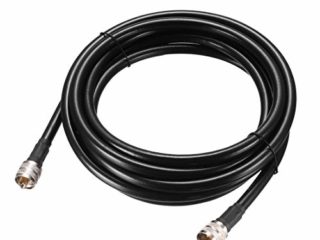 sourcing map Cable de puente coaxial UHF macho PL-259 a UHF macho PL-259 de baja pérdida RG213 de 3,66 m
