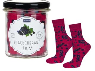 soxo Calcetines Divertidos Mermelada en Frasco para Mujer 35-40EU, Blackcurrant Jam