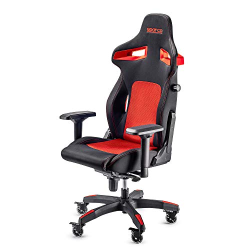 Sparco 00988NRRS Silla Gaming, Negro/Rojo Unisex Adulto, Multicolor, 42/50 EU
