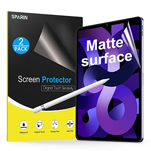 SPARIN Protector de Pantalla Papel Compatible con iPad Air 10.9 Pulgadas (5/4 generacion), protector de pantalla mate para dibujar, 2 Piezas