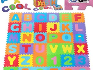 Spielwerk Alfombra Juego Puzzle Infantil 190x190cm Modelo 2021 36 Piezas Letras Números Suelo Goma Eva