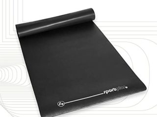 SportPlus Esterilla de Protección de Suelo para Bicicletas Estáticas/Cintas de Correr, Negro, aprox. 200 x 90 cm
