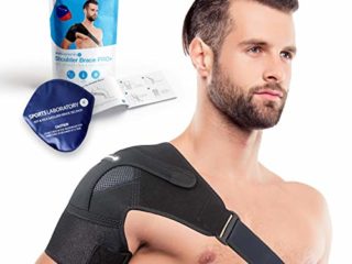 Sports Laboratory Hombrera Con Bolsa Para Terapia Con Frío y Calor Integrada, Tamaño Ajustable y Apta Para Los Dos Brazos, Ideal Para Dislocaciones, Unisex, Paquete Gel Gratis