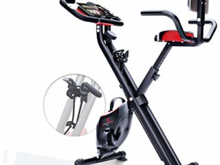 Sportstech Bicicleta Estática con Consola LCD y Cuerdas de Resistencia | Marca alemana de calidad | Bicicleta Plegable para el Hogar con Asiento cómodo y Sensores de pulso | Gimnasio en Casa | X100-B