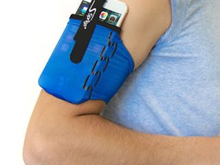 Sprigs Banjee Oberarm Handy Tasche Armband Joggen Sport Fitness Wandern Laufen Smartphone, 552, Farbe Blau Schwarz, Größe M