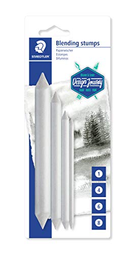 STAEDTLER 5426-S BK4ST Difuminadores, Blanco, 1,4,6,8