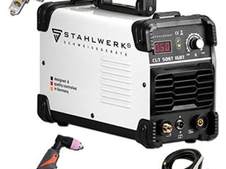 STAHLWERK cortador de plasma CUT 50 ST IGBT de 50 Amperio, rendimiento de corte hasta 14mm, adecuado para chapas pintadas y oxidadas, 7 años de garantía