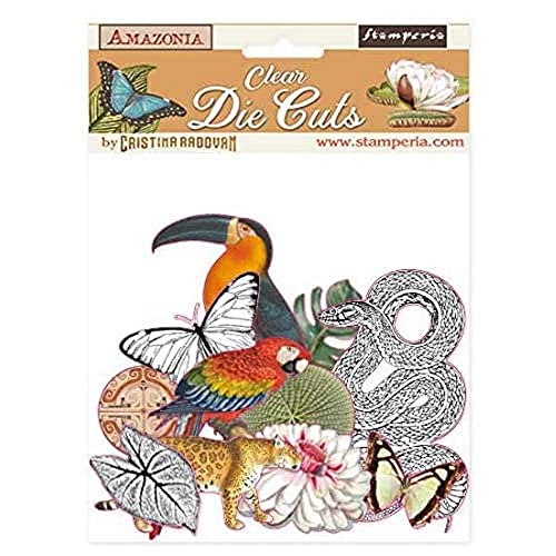 Stamperia International Stamperia-Troqueles Transparentes para Amazonia, Papel, Multicolor, Talla única