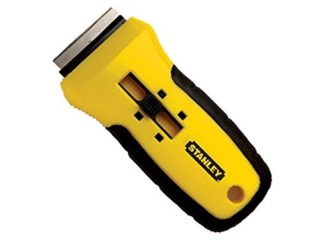 STANLEY 0-28-217 - Rascavidrios con cuchilla retráctil, incluye 5 hojas de recambio