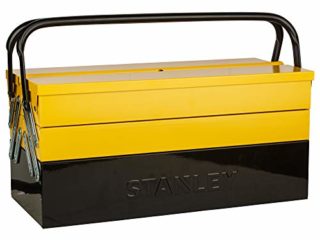 STANLEY 1-94-738 - Caja de herramientas metálica, 50.5 x 24.5 x 25 cm