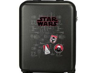 Star Wars Space Mission Maleta de cabina Negro 38x55x20 cms Rígida ABS Cierre de combinación lateral 35 2 kgs 4 Ruedas dobles Equipaje de Mano