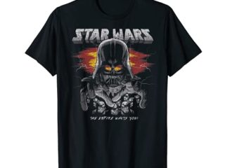 Star Wars Vader Old School Metal Poster Camiseta
