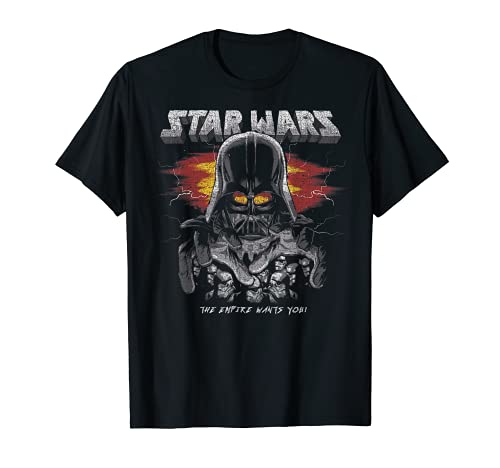 Star Wars Vader Old School Metal Poster Camiseta