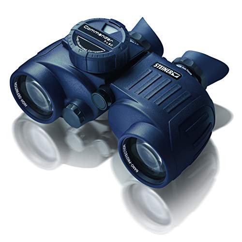 Steiner Commander 7x50 prismáticos marinos con brújula - la brújula iluminada más grande y precisa, hermética a la presión del agua de 10 m - la clase superior para las ambiciones más altas en el agua
