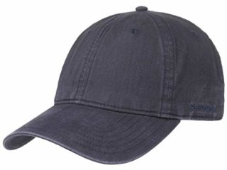 Stetson Ducor Sun Guard Fullcap Hombre - Gorra de béisbol de algodón ecológico (sostenible) - Primavera/Verano - con protección Solar UV 40+ - Look Lavado a Piedra - Azul M (56-57 cm)