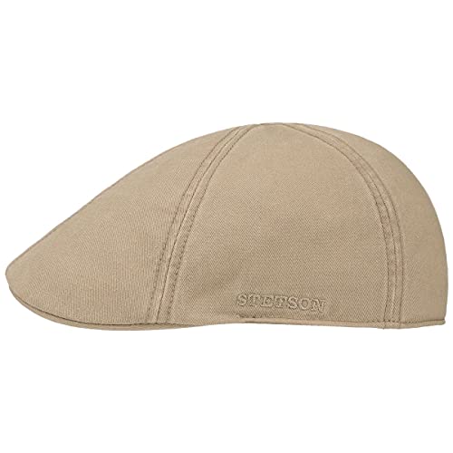Stetson Gorra Texas Cotton con protección UV 40+ - Gorra Plana de algodón - Gorra Unicolor Primavera/Verano Beige M (56-57 cm)