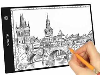 Stone TH Mesa de Luz para Calcar, LED Tableta de Luz Dibujo A4 de Iluminación de la Caja de Alimentación Micro USB Ideal para Animacion Tatoo Dibuja