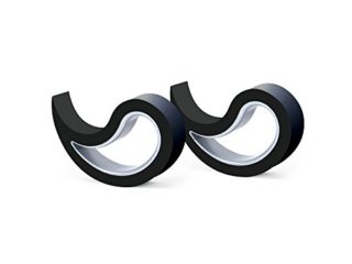 Stoppy Tope de Ventana, Tope para Ventana, Tope para Puertas, Tope de Puertas, Juego de 2 (Asequible en 14 Colores) (Negro)