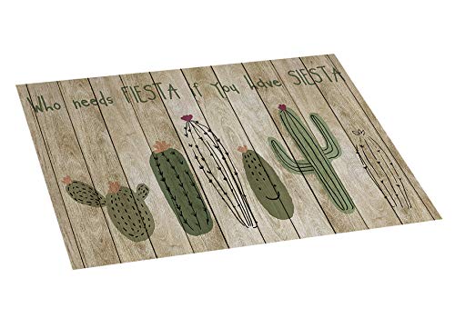 STOR PLANET Cactus Alfombra de Vinilo, 45 x 75 cm
