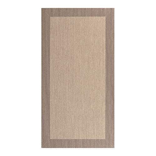 STORESDECO - Alfombra Vinílica Deblon, Alfombra de PVC Antideslizante y Resistente, Ideal para Salón, Pasillo, Cocina, Baño… | Color Marrón Claro, 80 cm x 150 cm
