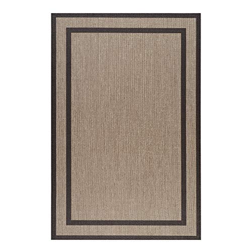 STORESDECO - Alfombra Vinílica Deblon, Alfombra de PVC Antideslizante y Resistente, Ideal para Salón, Pasillo, Cocina, Baño… | Rectangulos Marrón, 80 cm x 150 cm