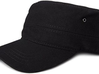 styleBREAKER Gorra en Estilo Militar de Tela de algodón Robusta, Ajustable, Unisex 04023020, Color:Negro