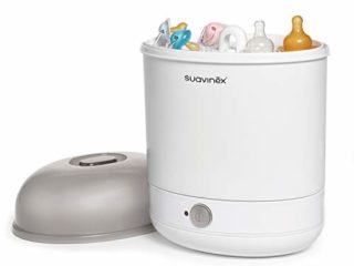 Suavinex, Esterilizador Eléctrico a Vapor, 3 en 1. Esterilizador de Biberones, Chupetes y Accesorios. 3 Formatos: Compacto, Gran Capacidad y Microondas. Esteriliza Hasta 6 Biberones en 6 Minutos