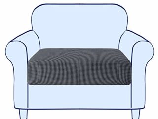 subrtex Funda para Asientos de Sofá Elástica Protector de Cojin de Asiento Separados para Sillón Lavable en La Lavadora(1 Plaza, Gris)