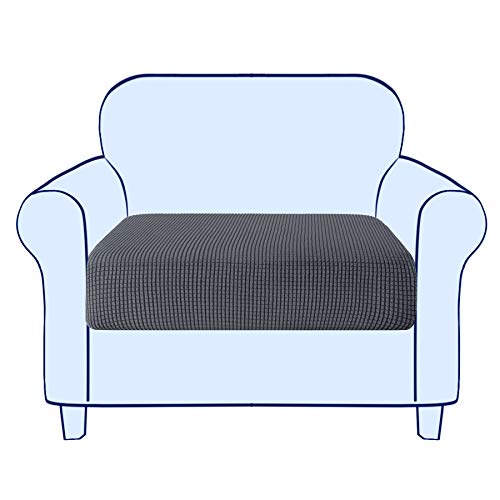 subrtex Funda para Asientos de Sofá Elástica Protector de Cojin de Asiento Separados para Sillón Lavable en La Lavadora(1 Plaza, Gris)