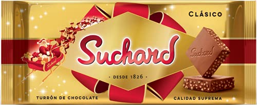 Suchard Turrón De Chocolate con Leche Clásico Navideño - 260 Gramos