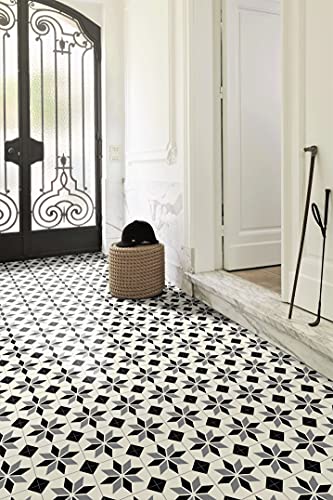 Suelo de vinilo de PVC con aspecto retro brillante (4 m de ancho, 2 m de largo)