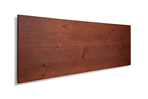 SUENOSZZZ-ESPECIALISTAS del Descanso Cabecero de Cama de Madera TREVINCA Color Nogal para Pared. Cabecero de Tablas Horizontales. Estilo Vintage, para Camas de 90 y 105
